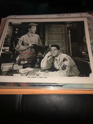 Jerry Lewis & Dean Martin Hand Signed Auto Autograph Photograph