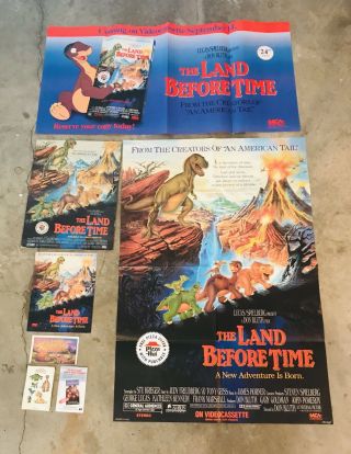 Land Before Time Video Store Pizza Hut Store Displays Posters Vinyl Puppets Etc