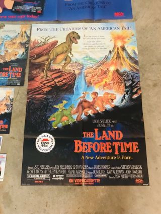 Land Before Time Video Store Pizza Hut Store Displays Posters Vinyl Puppets Etc 2