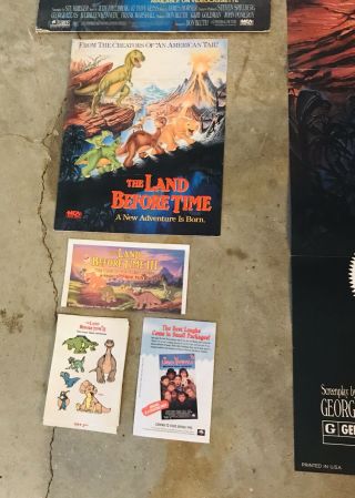 Land Before Time Video Store Pizza Hut Store Displays Posters Vinyl Puppets Etc 3