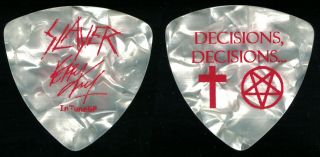 Slayer - - Red/pearl Tour Guitar Pick Kerry King Satanic Decisions Decisions