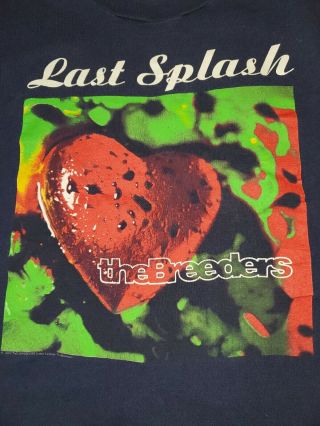 1993 The Breeders Last Splash Concert Tour Shirt Blue Long Sleeve Large