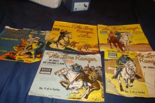 Vintage The Lone Ranger Decca Record Set Of 5 Records 1951 Geo Trendle