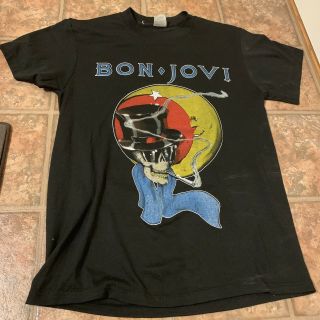 Rare Bon Jovi Vintage 1980s Rocks Your Ass Off Concert Tee Shirt Size M Usa