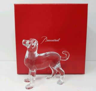 Baccarat Zodiac Zodiaque Crystal Clear Dog Figurine Paperweight France