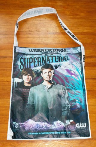 2008 Comic Con Supernatural/smallville Swag Bag Huge 23 " X 29 " Warner Bros Cw