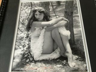 Framed Bettie Page Black And White Scared 8x10 Picture Celebrity Print 2