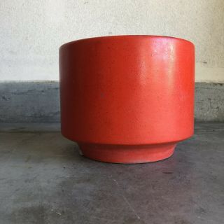 Mid Century Vintage Gainey Ceramic Pottery Modern Planter Matte Speck Red Ac - 10
