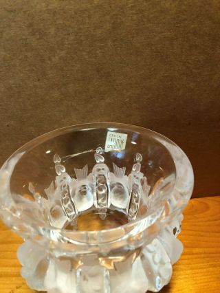lalique crystal bowl Dampierre pattern signed 2