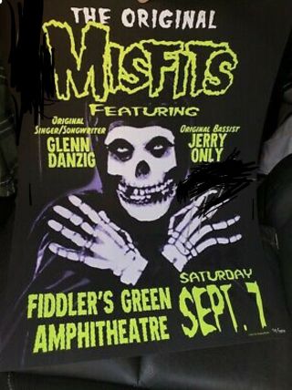 Regular Official Misfits Denver 9/7/19 Poster Danzig Screenprint
