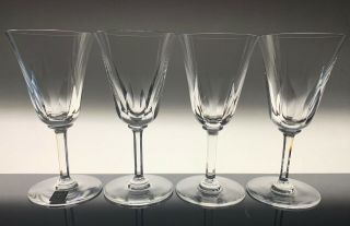 St.  Louis Crystal Set Of 4 Cerdagne Port Wine Water Glasses