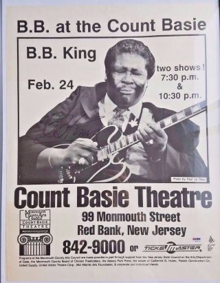 B.  B.  King Signed Autographed Concert Poster Red Bank,  Jersey - Psa/dna