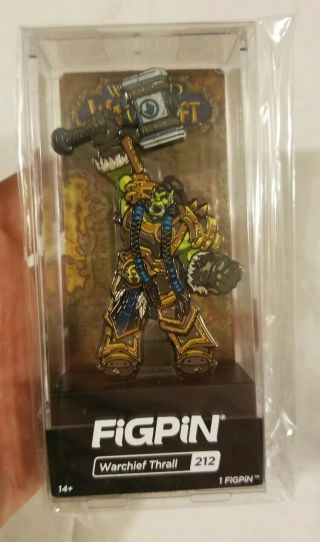 Rare Blizzard Warcraft Warchief Thrall Figpin Sdcc 50 2019 Exclusive Le 1/1000