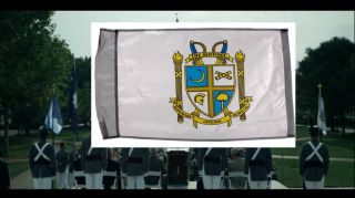 House Of Cards Screen Prop The Sentinel Military Academy Flag Grey S1e08