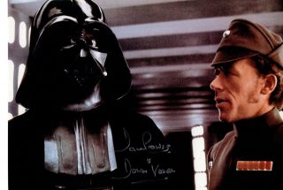 Dave Prowse Signed Autograph Star Wars In Person 8x12 With Darth Vader