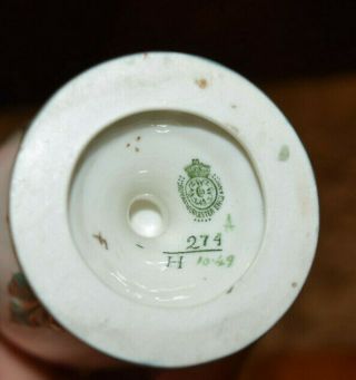 Pair Rare Royal Worcester Blush Ivory 1892 Ewers 1 dot 274 Porcelain 7