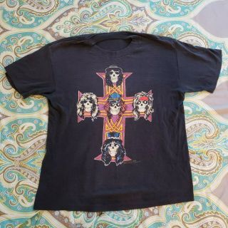 Vintage Concert T - Shirt Guns N’ Roses Appetite For Destruction Cross 1989