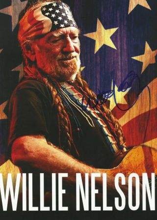 Willie Nelson autographed gig poster On The Road Again 2