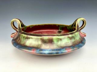 Fulper Pottery Split - Handled Art Deco Bowl 501 Circa 1916 - 1922