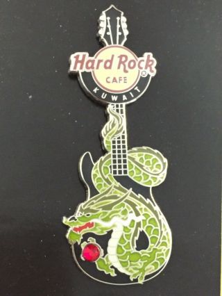 Hard Rock Cafe Pin Kuwait Dragon Guitar Series Le150