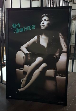 Amy Winehouse Luxury Framed Poster - Back To Black - Certificate Huge