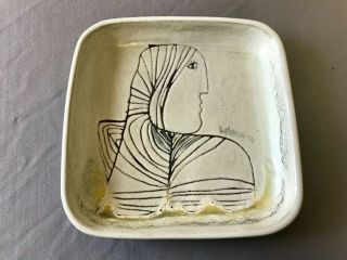 Susana Espinosa Mid Century Modern Abstract Studio Pottery 7” Dish