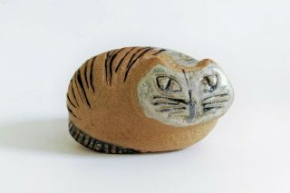 Lisa Larson Gustavsberg Sweden Pottery Cat Figurine - Rare Studio Stamp Marks