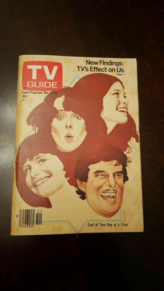 Tv Guide 12/17/1978 " One Day At A Time " L.  A.  Edition.
