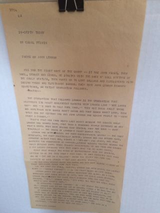John Lennon Dec.  9,  1980 Assassination Teletype (17 " X 7 ") News Report