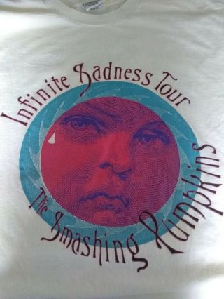 Vintage 1996 Smashing Pumpkins Orig.  Infinite Sadness World Tour Concert T - Shirt