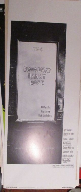 Broadway Danny Rose 1984 Insert Movie Poster 14x36 Woody Allen Classic