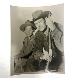 Vintage 1958 The Rifleman Chuck Connors & Johnny Crawford 8x10 Publicity Photo