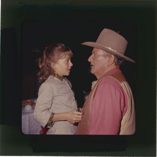 John Wayne & Aissa Candid Photographer 2 1/4 Inch Transparency Slide