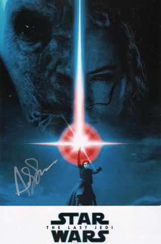 Andy Serkis Authentic Hand - Signed " Star Wars Supreme Leader Snoke " 11x17 Photo