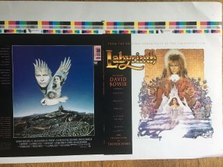 David Bowie Labyrinth Album Cover Pre - Production Proof Slick Rare Poster ‘86