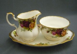 17 Piece Royal Albert Old Country Roses Bone China England Tea Set Service For 4 5