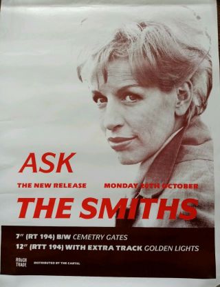 THE SMITHS (MORRISSEY) - ASK (1986 PROMO PROMOTIONAL POSTER) 2
