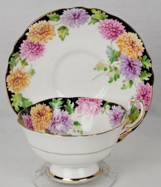 Vintage Paragon Mums - Chrysanthemum Teacup And Saucer - England