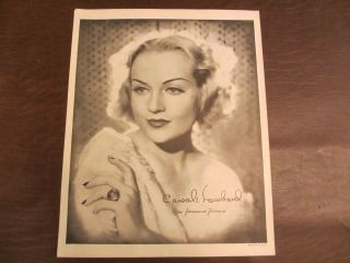 Vintage 1930s Carole Lombard Movie Theatre Publicity Promotional Photo