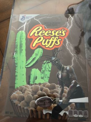 Travis Scott X Reeses Puffs Cereal Box In Hand Ready To Ship