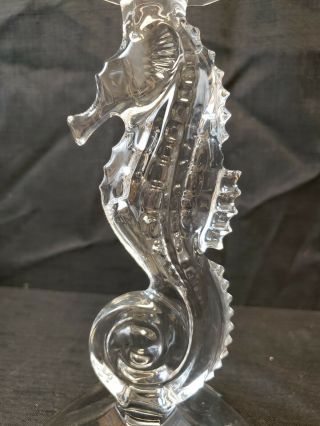 Waterford Signed Crystal Seahorse 11.  5 