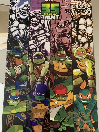 Sdcc 2019 Teenage Mutant Ninja Turtles Poster Signed Autograph Kevin Eastman