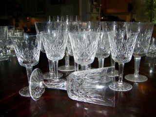 set 12 Leaded Glass Crystal Goblets 7 