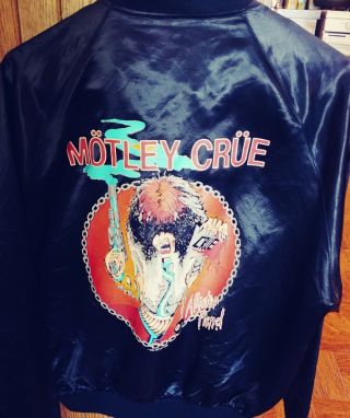 Motley Crue 1983 Allister Fiend Satin Jacket - Size Small Vintage