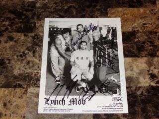 Lynch Mob Rare Authentic Band Signed Promo Press Photo George Lynch 1999 Dokken