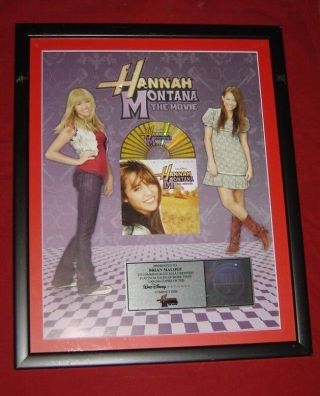 Miley Cyrus - Hannah Montana The Movie Riaa Numbered Hologram Platinum Cd Award