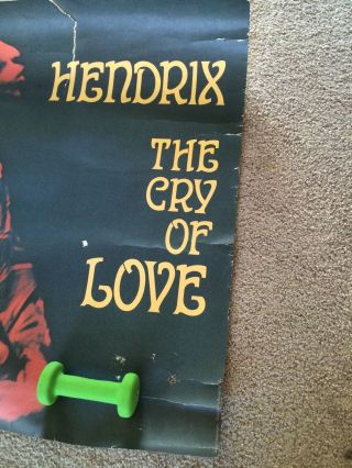 RARE Jimi Hendrix Promo Poster Cry Of Love 1971 Design by Victor Kahn 5