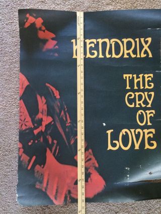 RARE Jimi Hendrix Promo Poster Cry Of Love 1971 Design by Victor Kahn 8