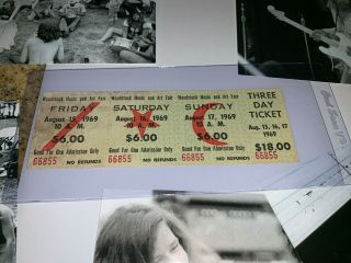 Woodstock Advance Mail Order $18 3 Day Tickets Jimi Hendrix Melanie Usa
