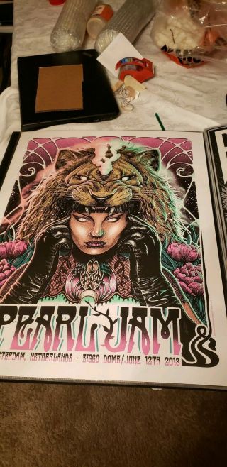 Pearl Jam Amsterdam 6/13/2018 Paul Jackson Show Edition Poster Screen Print 2018
